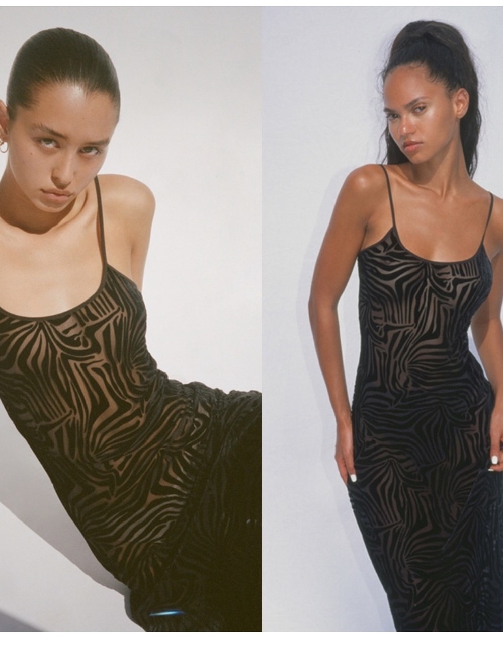 Realisation Par the Amber Dress in Zebra Black Small